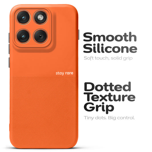 Premium Silicone Textured Case With Camera Protection & Inner Microfiber Lining Back Cover For Motorola Edge 70 5G