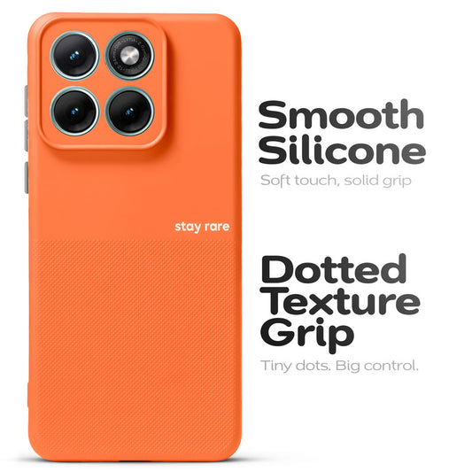 Premium Silicone Textured Case With Camera Protection & Inner Microfiber Lining Back Cover For Motorola Edge 70 Fusion 5G