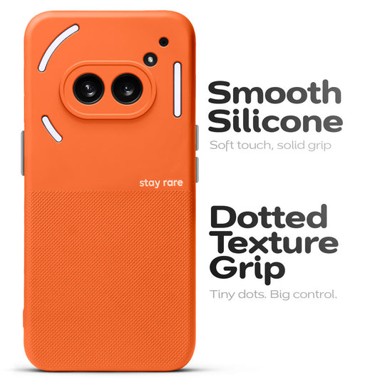 Premium Silicone Textured Case With Camera Protection & Inner Microfiber Lining Back Cover For Nothing Phone 2A Plus