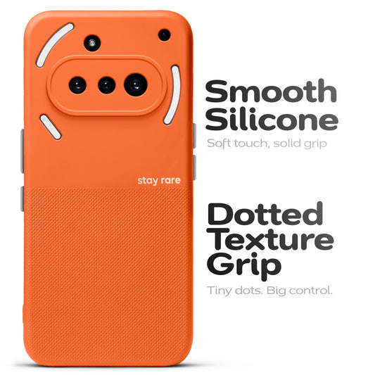 Premium Silicone Textured Case With Camera Protection & Inner Microfiber Lining Back Cover For Nothing Phone 3A 5G