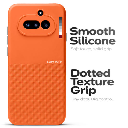 Premium Silicone Textured Case With Camera Protection & Inner Microfiber Lining Back Cover For Nothing Phone 4A 5G