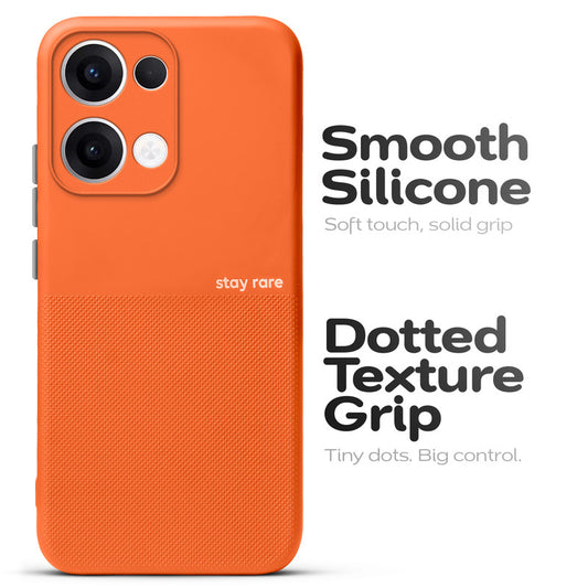 Premium Silicone Textured Case With Camera Protection & Inner Microfiber Lining Back Cover For OPPO Reno 13 5G