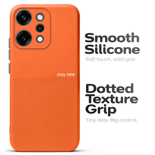 Premium Silicone Textured Case With Camera Protection & Inner Microfiber Lining Back Cover For OPPO Reno 14 Pro 5G