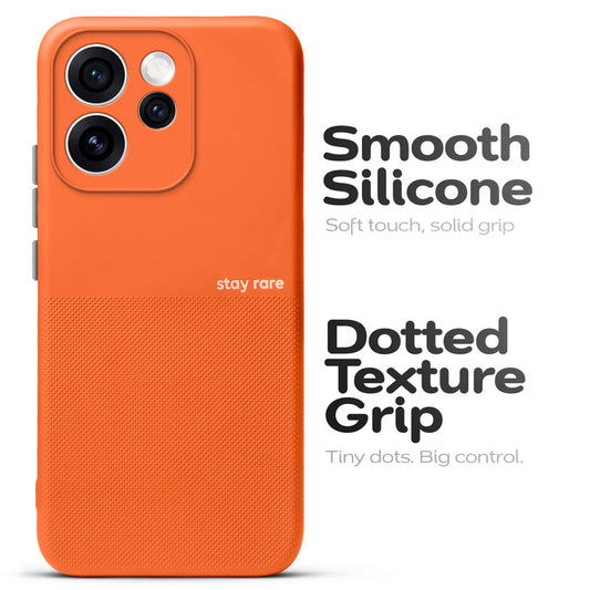 Premium Silicone Textured Case With Camera Protection & Inner Microfiber Lining Back Cover For OPPO Reno 15 Pro Mini 5G