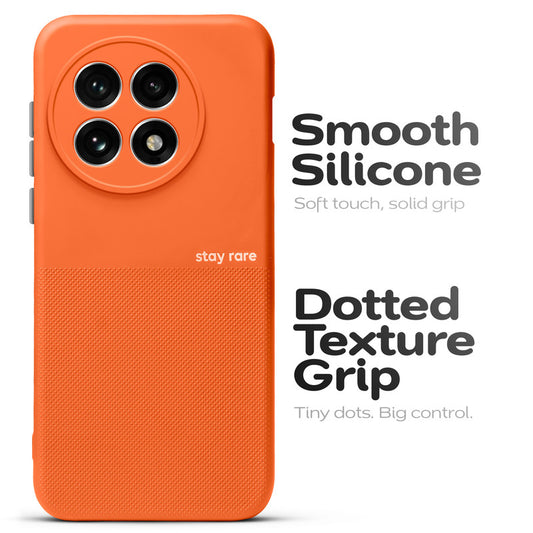 Premium Silicone Textured Case With Camera Protection & Inner Microfiber Lining Back Cover For OnePlus 13R 5G