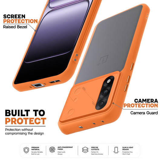Premium Frosted Back Cover with Textured Camera Design & Metal-Look Buttons for OnePlus Nord 5 5G
