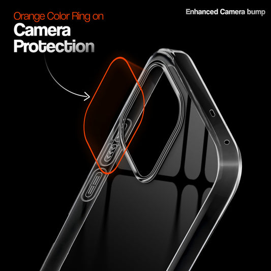 Crystal Clear Anti-Yellow Transparent Back Cover Case With Camera Ring Protection for Oppo A6 Pro 5G