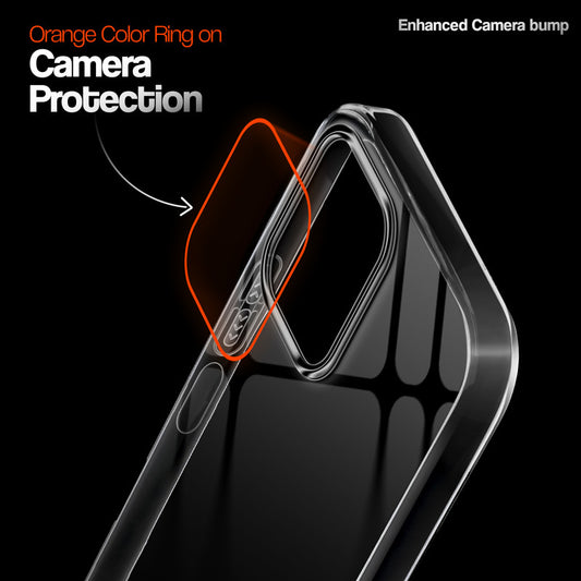 Crystal Clear Anti-Yellow Transparent Back Cover Case With Camera Ring Protection for Oppo A6s 5G