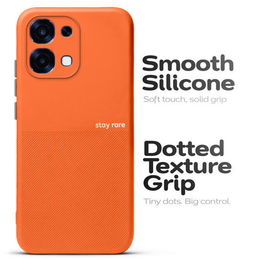Premium Silicone Textured Case With Camera Protection & Inner Microfiber Lining Back Cover For Oppo F31 5G