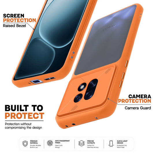 Premium Frosted Back Cover with Textured Camera Design & Metal-Look Buttons for Oppo F31 Pro Plus 5G
