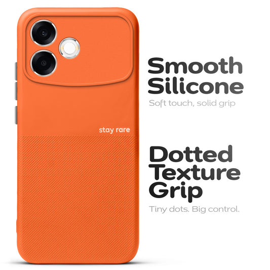Premium Silicone Textured Case With Camera Protection & Inner Microfiber Lining Back Cover For OPPO F33 Pro 5G