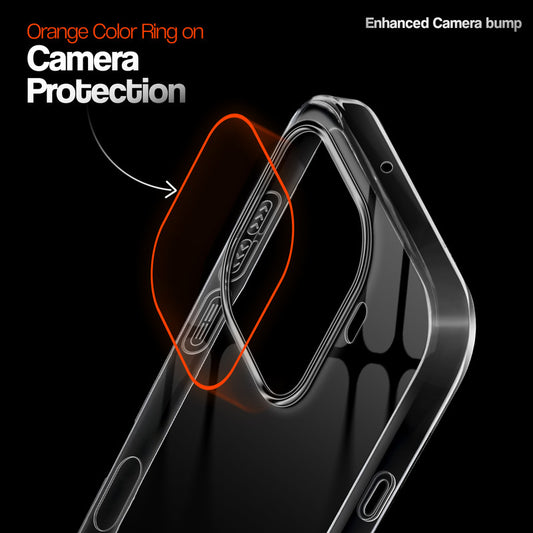 Crystal Clear Anti-Yellow Transparent Back Cover Case With Camera Ring Protection for Oppo Find X9 Pro 5G