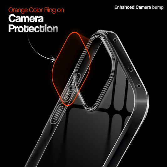 Crystal Clear Anti-Yellow Transparent Back Cover Case With Camera Ring Protection for Oppo Reno 15C 5G