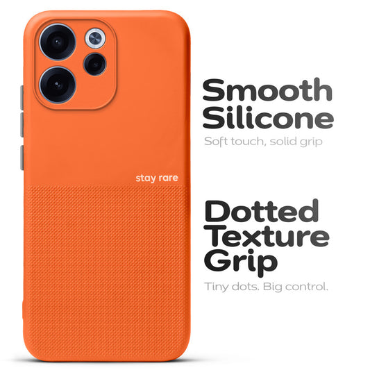 Premium Silicone Textured Case With Camera Protection & Inner Microfiber Lining Back Cover For Oppo Reno 15C 5G