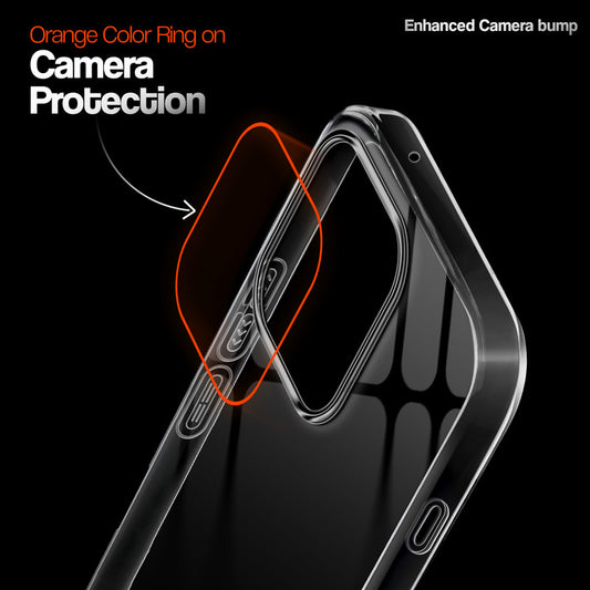Crystal Clear Anti-Yellow Transparent Back Cover Case With Camera Ring Protection for Oppo Reno 16 5G