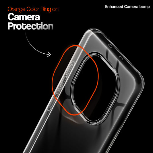 Crystal Clear Anti-Yellow Transparent Back Cover Case With Camera Ring Protection for Poco M8 5G