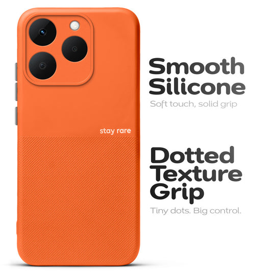 Premium Silicone Textured Case With Camera Protection & Inner Microfiber Lining Back Cover For Realme 15T 5G