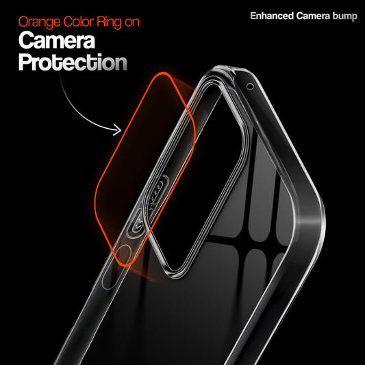 Crystal Clear Anti-Yellow Transparent Back Cover Case With Camera Ring Protection for Realme 16x 5G