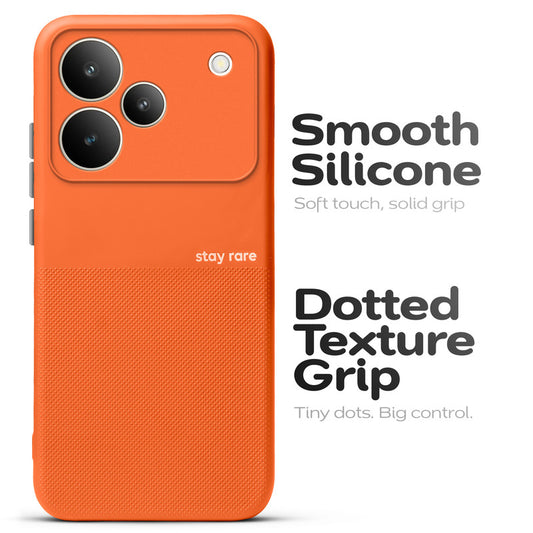 Premium Silicone Textured Case With Camera Protection & Inner Microfiber Lining Back Cover For Realme P4 5G