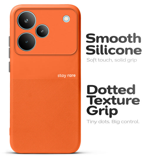 Premium Silicone Textured Case With Camera Protection & Inner Microfiber Lining Back Cover For Realme P4 Pro 5G
