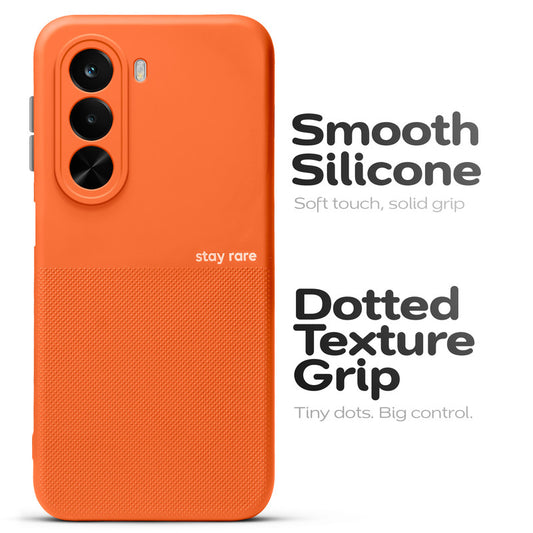 Premium Silicone Textured Case With Camera Protection & Inner Microfiber Lining Back Cover For Realme P4X 5G