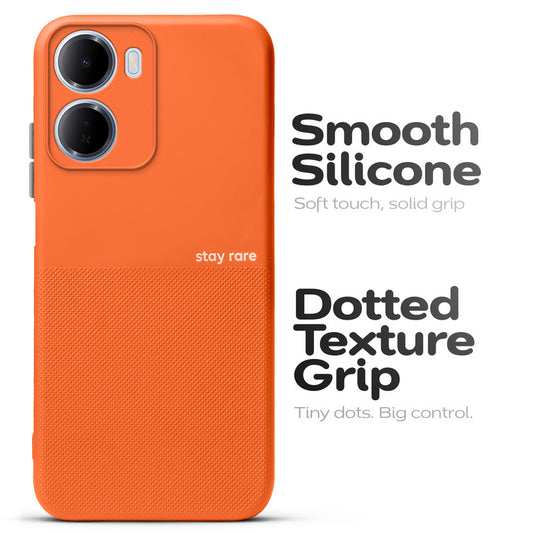 Premium Silicone Textured Case With Camera Protection & Inner Microfiber Lining Back Cover For Redmi 15A 5G