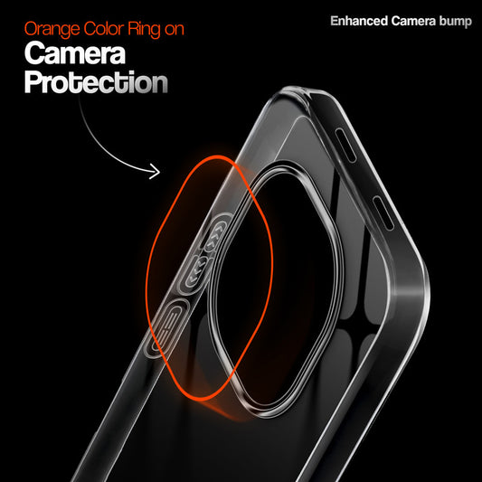 Crystal Clear Anti-Yellow Transparent Back Cover Case With Camera Ring Protection for Redmi Note 15 Pro 5G