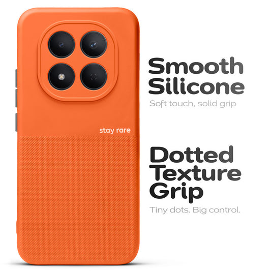 Premium Silicone Textured Case With Camera Protection & Inner Microfiber Lining Back Cover For Redmi Note 15 Pro 5G