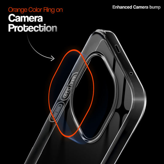 Crystal Clear Anti-Yellow Transparent Back Cover Case With Camera Ring Protection for Redmi Note 15 Pro Plus 5G