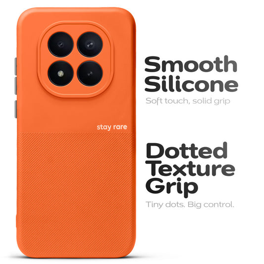 Premium Silicone Textured Case With Camera Protection & Inner Microfiber Lining Back Cover For Redmi Note 15 Pro Plus 5G