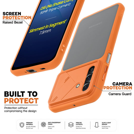 Premium Frosted Back Cover with Textured Camera Design & Metal-Look Buttons for Samsung A17 5G
