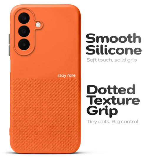 Premium Silicone Textured Case With Camera Protection & Inner Microfiber Lining Back Cover For Samsung A27 5G