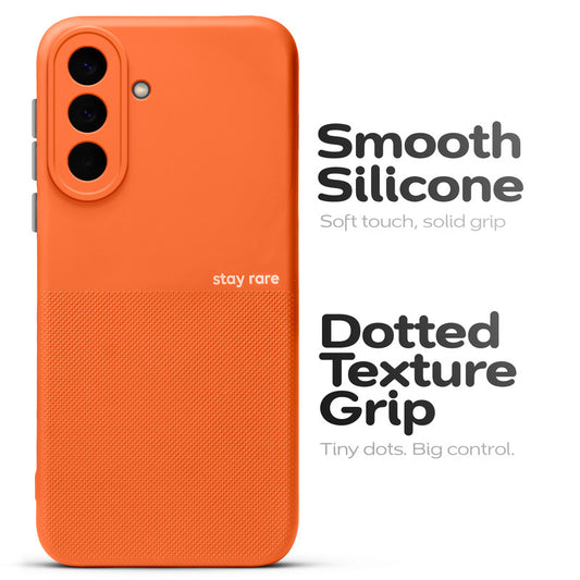 Premium Silicone Textured Case With Camera Protection & Inner Microfiber Lining Back Cover For Samsung A57 5G