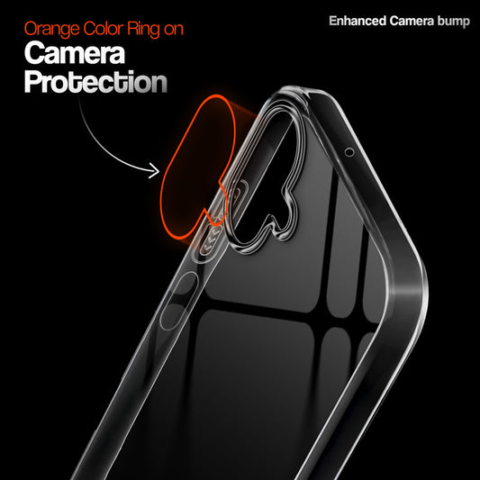 Crystal Clear Anti-Yellow Transparent Back Cover Case With Camera Ring Protection for Samsung M17e 5G