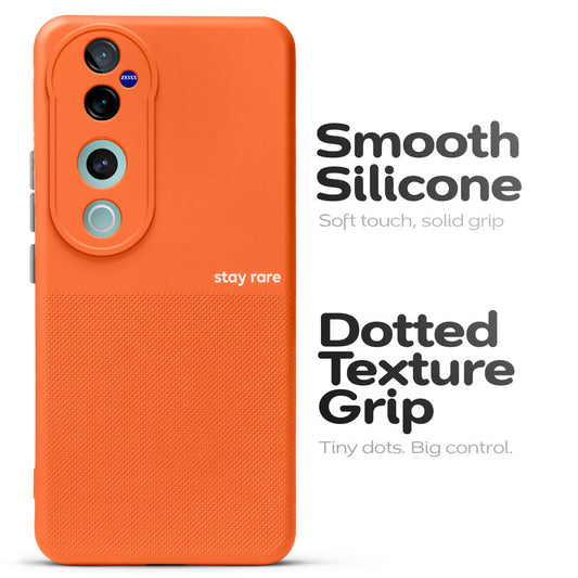 Premium Silicone Textured Case With Camera Protection & Inner Microfiber Lining Back Cover For Vivo T3 Ultra 5G