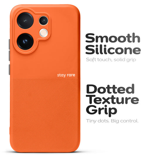 Premium Silicone Textured Case With Camera Protection & Inner Microfiber Lining Back Cover For Vivo T4 Pro 5G