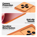 Orange Phone case for Vivo X300 5G highlighting raised camera protection, anti-slip texture, and responsive side buttons