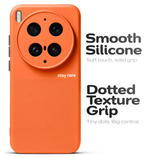 Premium Silicone Textured Case With Camera Protection & Inner Microfiber Lining Back Cover For Vivo X300 Ultra 5G