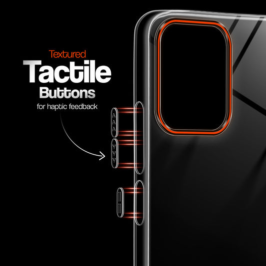 Crystal Clear Anti-Yellow Transparent Back Cover Case With Camera Ring Protection for Oppo F33 5G