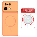 Dual tone silicone Orange phone cover for Realme 16 Pro Plus 5G showing wireless charging not supported notice