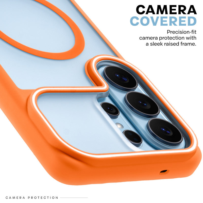Premium MagSafe Case for Samsung S26 Ultra 5G with Frosted Back, Soft Silicone Edges & Raised Camera Protection