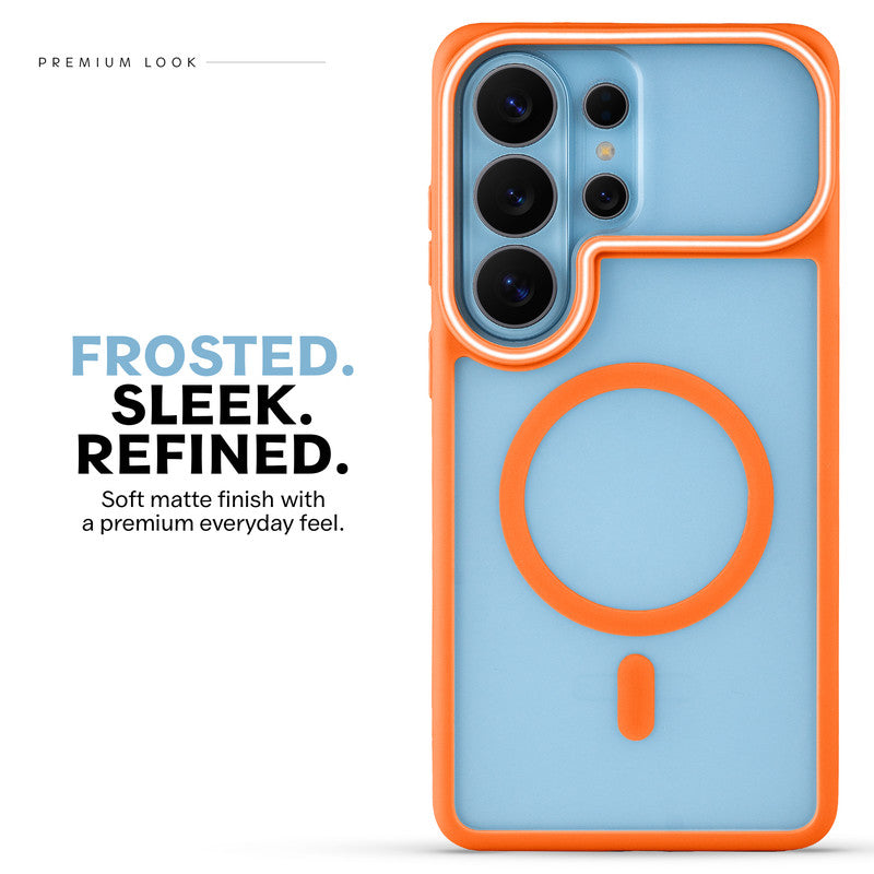 Premium MagSafe Case for Samsung S26 Ultra 5G with Frosted Back, Soft Silicone Edges & Raised Camera Protection