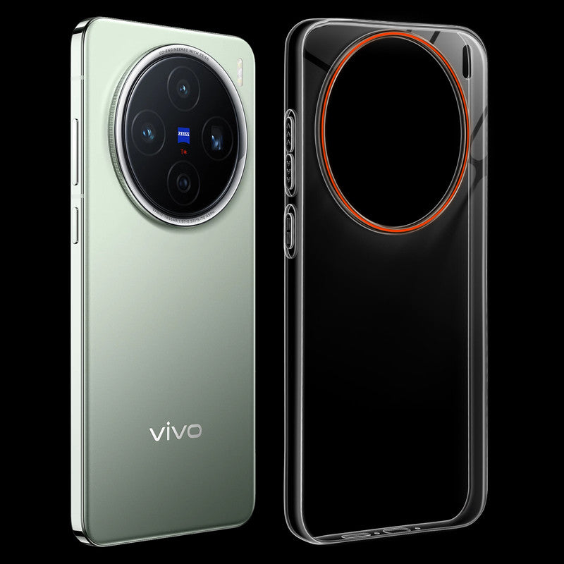 Crystal Clear Anti-Yellow Transparent Back Cover Case With Camera Ring Protection for Vivo X200T 5G