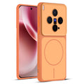 Full protective dual tone Orange silicone case for Vivo X300 5G showing front and back design coverage