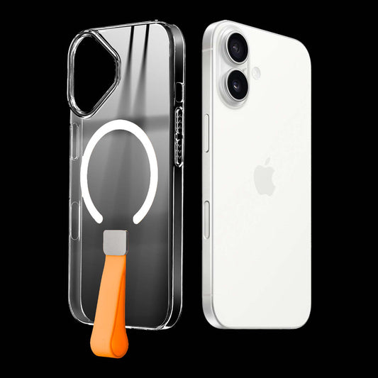 Exquisite MagSafe Transparent Case for Apple iPhone 16 with Strap , Hard Back Cover with Long Lasting Anti Yellowing Protection