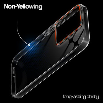Crystal Clear Anti-Yellow Transparent Back Cover Case With Camera Ring Protection for Vivo T2 Pro 5G