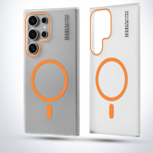 New Elegant Frosted Matte Slim Back With MagSafe Support Back Case For Samsung S22 Ultra 5G