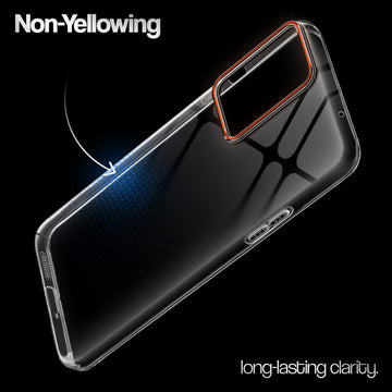 Crystal Clear Anti-Yellow Transparent Back Cover Case With Camera Ring Protection for OnePlus Nord 2T 5G