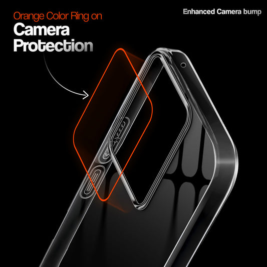 Crystal Clear Anti-Yellow Transparent Back Cover Case With Camera Ring Protection for iQOO Z7 Pro 5G