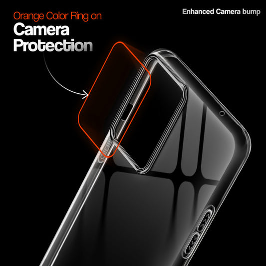Crystal Clear Anti-Yellow Transparent Back Cover Case With Camera Ring Protection for OnePlus Nord 2T 5G